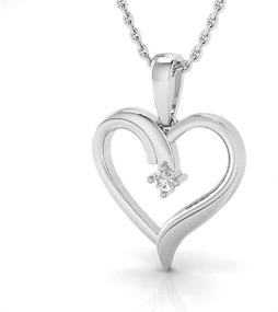 img 4 attached to 💎 Exquisite Thanksgiving Jewelry: IGI Certified Diamond & Sterling Silver Heart Pendant with 18" Chain