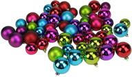 🎄 northlight 11332130: vibrant 50ct multi-color shiny & matte shatterproof christmas ball ornaments 1.5"-2" - festive decoration for the holidays logo