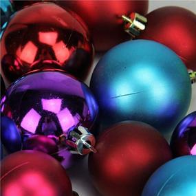 img 1 attached to 🎄 Northlight 11332130: Vibrant 50ct Multi-Color Shiny & Matte Shatterproof Christmas Ball Ornaments 1.5"-2" - Festive Decoration for the Holidays