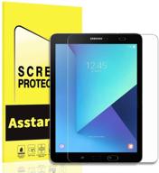 📱 премиальный защитный стеклянный экран для galaxy tab s3/s2 9.7 (sm-t810/t813/t815/t817/t819/t820/t825) - твердость 9h, антицарапающий, без пузырей, hd-качество - пожизненная гарантия замены [1 упаковка] логотип