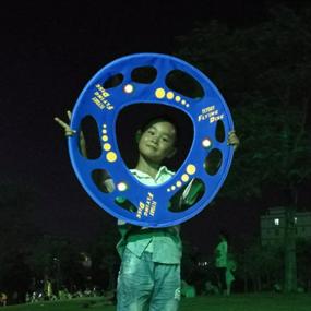 img 1 attached to 🪀 FLYDAY Flying Disc with LED Lights: A Fun and Easy-to-Catch 27 Inch Flying Ring for Outdoor Beach Play and Birthday Parties