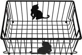 img 1 attached to 🐱 Lily's Home Large Cat-Themed Wire Basket Organizer: Cute Caddy for Kitchen, Pantry, Cabinet, Bathroom, and Office – Ideal for Cat Lovers!