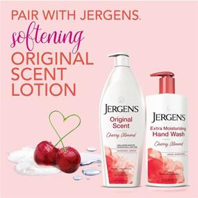 img 2 attached to 🍒 Jergens Cherry Almond Scent Liquid Hand Soap, Extra Moisturizing Hand Wash for Dry Hands - 8.3 Ounces, Pack of 3