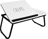 rae dunn wooden folding laptop lap desk - versatile work table and stand for couch, bed, and sofa - adjustable tilt and folding legs - ideal for computer use, reading, and breakfast tray логотип