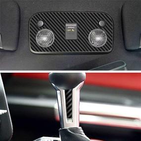 img 1 attached to 🚘 Enhance Your Ford Mustang's Interior with YAMUDA's 48PCS Decorative Carbon Fiber Sticker (Black)