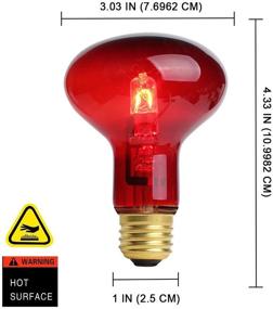 img 3 attached to 🔆 2 Pack - 75W Red Pet Light Heating Infrared Bulb UVA Spot Heat Lamp for Reptile and Amphibian Use, Ideal for Lizard, Tortoise, Snake, and Chameleon