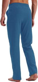 img 3 attached to 🏃 Willit Men's Cotton Yoga Sweatpants: Comfy Open Bottom Joggers for Running and Casual Wear, with Pockets