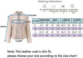 img 1 attached to Womens Trendy Leather Jacket Fashion Women's Clothing