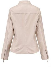 img 2 attached to Womens Trendy Leather Jacket Fashion Women's Clothing