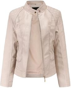 img 3 attached to Womens Trendy Leather Jacket Fashion Women's Clothing