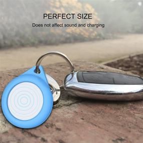 img 3 attached to 🔵 2021 AirTag Case: Soft Silicone Cover for Apple AirTag with Key Chain - Hoerrye Safety, Anti-Scratch, Easy to Carry and Clean - Durable in Use (Light Blue)