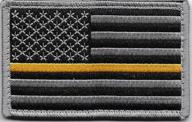 🚑 emergency dispatchers' thin gold line flag patch with hook/loop backing logo