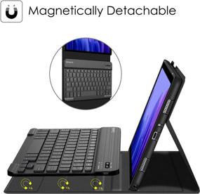 img 1 attached to 🔌 2022/2020 Fintie Keyboard Case for Samsung Galaxy Tab A7 10.4" (SM-T500/T503/T505/T507) – Soft TPU Back Cover with Detachable Bluetooth Keyboard, Black