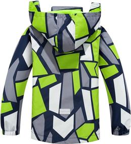 img 3 attached to Stay Dry in Style: Boys' Waterproof Lightweight Raincoats and Windbreakers in Jackets & Coats