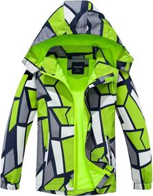 img 4 attached to Stay Dry in Style: Boys' Waterproof Lightweight Raincoats and Windbreakers in Jackets & Coats