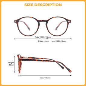 img 2 attached to MIGSIR 3 Pack Blue Light Blocking Glasses for Computer Gaming Eye Strain, Round Fashion Faux Eyeglasses Frames for Women Men with Enhanced SEO