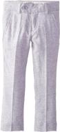 👖 stylish isaac mizrahi little chambray linen boys' pants for fashionable kids logo