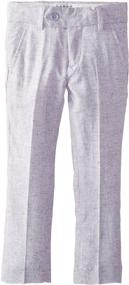 img 2 attached to 👖 Stylish Isaac Mizrahi Little Chambray Linen Boys' Pants for Fashionable Kids