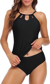 img 4 attached to Hilor Tankini Swimsuits Bathing Swimwear Women's Clothing