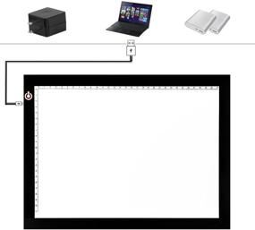 img 3 attached to Сверхтонкая световая панель для художников - NXENTC A4 световая планшетка для набора, USB-питание световой стол для рисования, эскизов, анимации