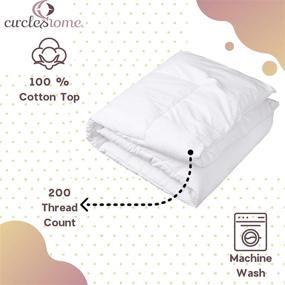 img 1 attached to 🛏️ Circles Home White Down Alternative Comforter Cotton Top - Quilted Style: Full Size – Healthy and Cozy Bedding Solution