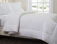 🛏️ circles home white down alternative comforter cotton top - quilted style: full size – healthy and cozy bedding solution logo