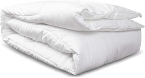 img 2 attached to 🛏️ Circles Home White Down Alternative Comforter Cotton Top - Quilted Style: Full Size – Healthy and Cozy Bedding Solution