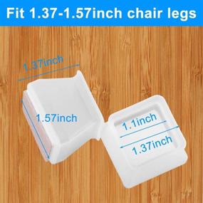 img 2 attached to 🪑 Yoaokiy 32Pcs Square Furniture Silicone Protection Cover: Anti-Slip Floor Protectors for Chair Legs, Furniture Leg Caps with Felt Pads - Protect Your Floors from Scratches