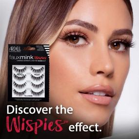 img 2 attached to 👁️ Ardell False Lashes Faux Mink Wispies Multipack - 4 Pairs for Fuller, Bolder Eyes