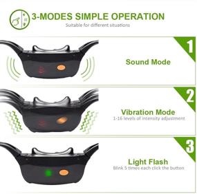 img 1 attached to 🐶 WOLFWILL Waterproof Rechargeable Humane Remote Dog Training Collar - 1980ft Range, Blind Operation - Tone, Vibration, and Light Stimulation - Suitable for Dogs 22-88lbs