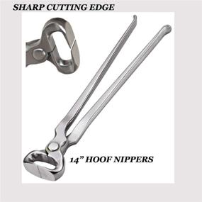 img 1 attached to 14-Inch Hoof Nipper with Vanadium 🔧 Steel - Farrier Tool in Dull Finish