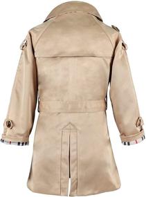 img 3 attached to 🧥 LIUJOY Kids Boys Trench Coat & Toddler Girls Windbreaker - Autumn/Spring Outwear British Coats