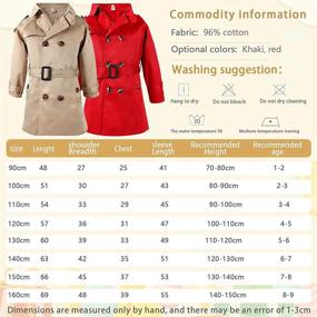 img 2 attached to 🧥 LIUJOY Kids Boys Trench Coat & Toddler Girls Windbreaker - Autumn/Spring Outwear British Coats