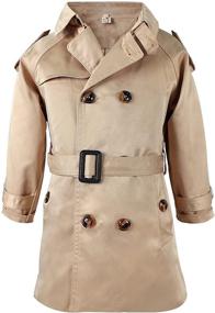 img 4 attached to 🧥 LIUJOY Kids Boys Trench Coat & Toddler Girls Windbreaker - Autumn/Spring Outwear British Coats