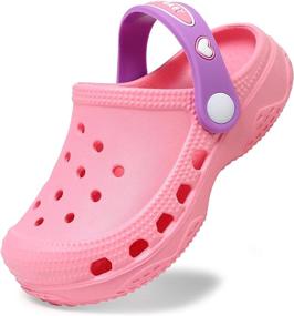 img 3 attached to Qianle Breathable Outdoor Slippers Toddler Boys' Shoes: Sturdy Clogs & Mules for Comfortable Playtime