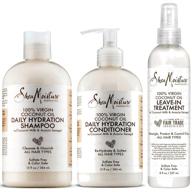 🥥 shea moisture 100% virgin coconut oil set: daily hydration conditioner, shampoo & leave-in treatment logo