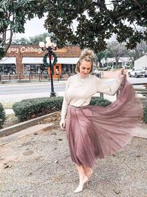 img 2 attached to Feminine Tulle Fairy Skirt: Mesh Puffy Tutu Cake A-Line Flared Long Elastic Waist - Discover the Perfect Flirty and Flowy Design for Women