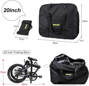 img 1 attached to Folding Bicycle Carry Bag by Rhinowalk - Portable Bike Luggage for Travel, Transport, and Storage (14-20 inch)