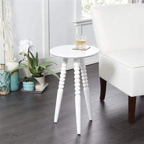 img 3 attached to 🌟 Pure White Silverwood Side Table - Enhancing Your Décor with Elegance