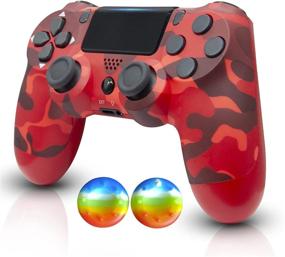 img 4 attached to 🎮 OUBANG Camo Red PS4 Controller: A Gamepad Gift for Playstation 4, with Two Motors to Optimize Control