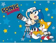 🔥 ge animation 57702 sonic & tails telescope throw blanket 3" - cozy and fun blanket for sonic fans! logo