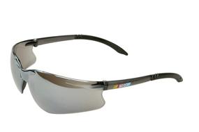 img 1 attached to NASCAR Wraparound Silver Safety Glasses: Optimal Protection with a Sleek Design