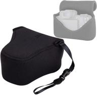📷 jjc black neoprene camera case for fujifilm x-t100 x-t30 x-t20 x-t10 +16-50mm/ 18-55mm/15-45mm/ 23mm lens/50mm lens, ultra light pouch bag for olympus e-pl8 e-m5ii e-m10 ii, canon m50 m5 logo