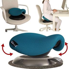 img 4 attached to 🪑 Turquoise Portable Saddle Chair - Convert Any Chair into an Ergonomic Saddle Stool - Ideal for Office Ergonomics - Great Gift for Equestrians, Colleagues, and Friends - Humantool Ergonomic Stool