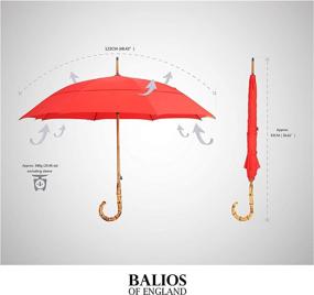 img 2 attached to 🌂 Double-Canopy Balios Prestige Walking Umbrella with Bamboo Handle: Expertly Designed