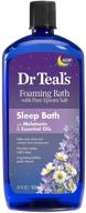 улучшите свой сон с набором подарочным набором dr teal's foaming bath sleep soak & sleep spray - мелатонин и эфирные масла. логотип