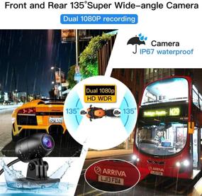 img 2 attached to Blueskysea B1M Motorcycle Dash Camera - No Screen, Safe Driving, 135°Wide Angle, IP67 Waterproof, 1080P, GPS Option, 128GB Support, G-Sensor, Loop Recording, WiFi