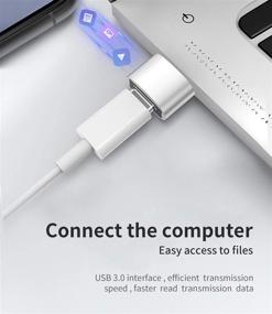 img 1 attached to 🔌 3Pack USB to USB C Adapter: Type-C Female Thunderbolt 2/3 Connector for Apple iPhone 12/11, iPad, Samsung Galaxy, Google Pixel, and More