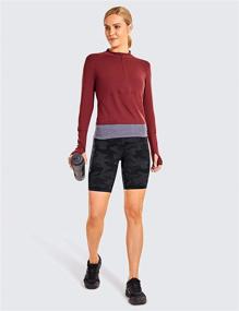 img 2 attached to Naked Feeling Yoga Shorts: Stay Comfortable and Stylish During Fitness Workouts with CRZ YOGA Women's High Waisted Athletic Shorts