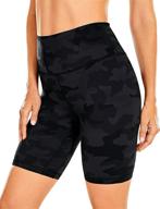 naked feeling yoga shorts: stay comfortable and stylish during fitness workouts with crz yoga women's high waisted athletic shorts logo